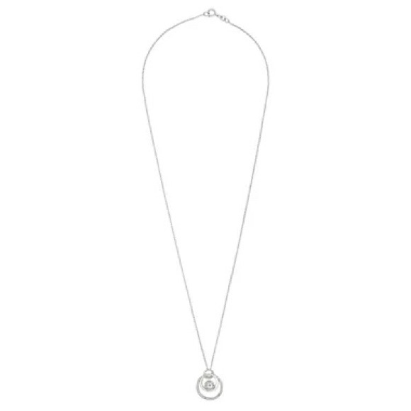 R H Macy & Co Diamond Triple Circle 18" Pendant Necklace (1/10 ct. t.w.) - Picture 3 of 6